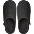 thumbnail image 4 of Pupeez Pantoufles Garçons Roxoni, Pantoufle Mocassin en Suède à Mousse Mémoire Noire, 4 of 6
