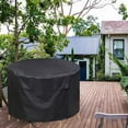 thumbnail image 2 of Round Furniture Cover Dustproof And Waterproof Cover Outdoor Garden Round Table Cover Protective Cover 210D Oxford Cloth (130x71cm), 2 of 6