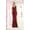 Red, variant on Royal Queen MQ1874 V-Neck Ruched Sequin Bodycon Evening Gown Burgundy 14