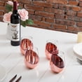 thumbnail image 4 of Modern 18 oz Copper Stemless Wine Glasses, MyGift Set of 6, 4 of 6