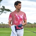 thumbnail image 3 of Balery Pink Balloon Puppy Art Camisa Polo de Hombre con Estampado, de Manga Corta y Tejido Medio, Camisa Tipo Golf Polo-4X-Large, 3 of 6