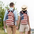 thumbnail image 6 of Daiia Vintage American Flag Vintage Canvas Backpack for Men and Women ,Hiking Backpack,Travel Laptop Bag for School,Large Capacity Backpack-Medium, 6 of 8