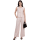 thumbnail image 1 of Conjunto 2 Piezas Casual Chic, Blusa Sin Mangas Minimalista y Pantalón Holgado a Rayas para Mujer, 1 of 5