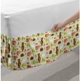 thumbnail image 2 of Doodle Bed Skirt, Forest Doodle with Bears Hedgehog Fox Trees Mushrooms Fairy Fantasy World Happiness, Elastic Bedskirt Dust Ruffle Wrap Around for Bedding Decor, 4 Sizes, Multicolor, by Ambesonne, 2 of 2