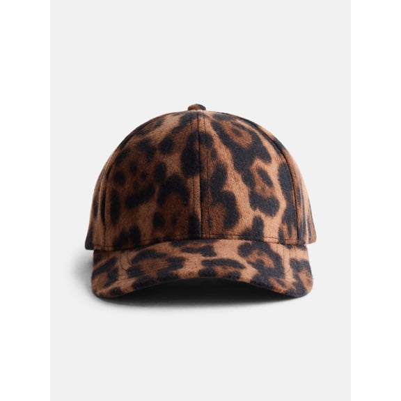 Scenario Women's Printed Brushed Baseball Cap, Leopard