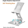 thumbnail image 2 of phone holder, adjustable phone holder, desktop rotating phone holder, compatible with iPhone 11 Pro, SE, XR, 8 Plus 7 6 (grey), 2 of 4
