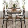 thumbnail image 4 of Ktaxon Dining Table Set for 4/6 with Storage Racks, Dining Room Table Set for 4/6 Modern Design, Kitchen Table and Chairs for Home Kitchen, Natural Wood, 4 of 7