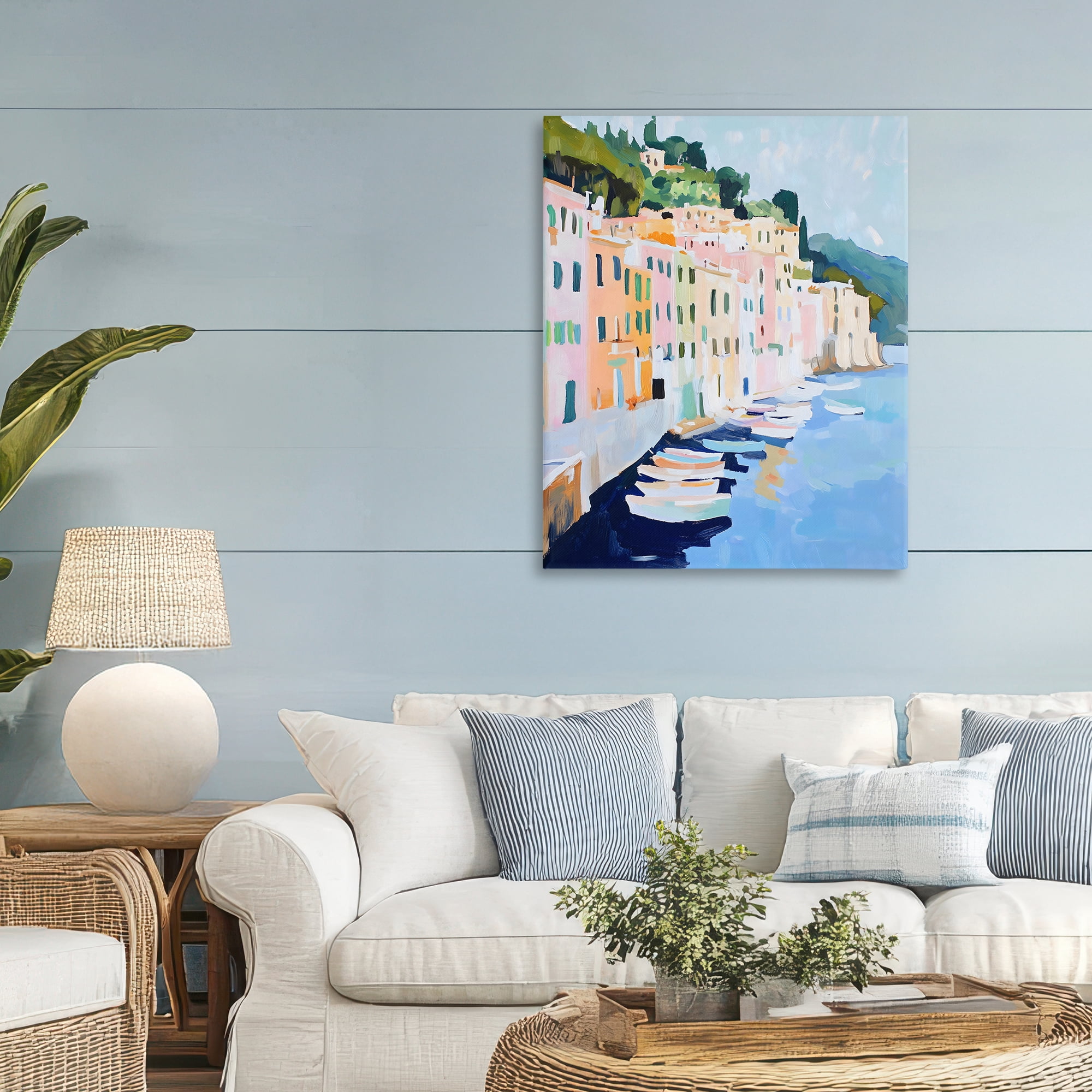 Stupell Industries Portofino Harbor View Canvas Wall Art, design by The Prints Vibe