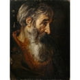 thumbnail image 2 of Follower of&nbsp;Pieter van Mol 15x18 Black Ornate Wood Framed Double Matted Museum Art Print Titled - Head of an Old Man, 2 of 5