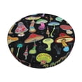 thumbnail image 1 of Easygdp Bright Mushrooms Print Easy To Install Bar Stool Covers&Stool Covers Round&Elastic Stool Cover, Barstool Covers,Washable&Bottom With Elastic Edge-13 inch, 1 of 7