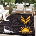 thumbnail image 4 of Outdoor Rug Waterproof 8x10 ft, Reversible Outdoor Plastic Straw Rug, Boho Patio Rug, Indoor Outdoor Carpet, RV Mat Outside for Patio, Camp, Picnic, Balcony, Deck, Backyard,Black & Brown, 4 of 12