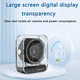 thumbnail image 4 of Ventilador de escritorio transparente con pantalla digital, elegante ventilador USB, con pantalla digital y 100 configuraciones de velocidad para un flujo de aire turbo de alta velocidad,, 4 of 12