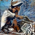 thumbnail image 3 of Bolokofsky, Ronald 12x12 Black Modern Framed Museum Art Print Titled - Hey Mr DJ, 3 of 5