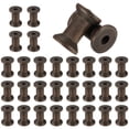 thumbnail image 1 of 30 Pcs Carrete de Madera para Manualidades, Carretes de Madera Vacíos de 1.2"/30 mm para Hilo, Cuerda, Cinta (Café), 1 of 7