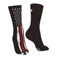 thumbnail image 7 of KLL USA Flag Cross Print Womens Crew Socks Athletic Middle Tube Long Socks Novelty Socks Gifts For Men, 7 of 7