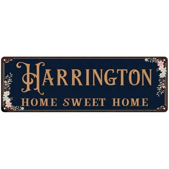 HARRINGTON Home Sweet Home Victorian Look 8x24 Metal Sign 108240046985