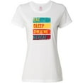 thumbnail image 3 of Inktastic Eat Sleep Theatre Repeat Drama Gift for Actor Women's T-Shirt, 3 of 5