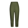 thumbnail image 4 of Jxximdong Leggings for Women Plain Pleated Design Fashionable And Calf Elastic Women's Cropped Pants Leggings Bodybuilding Pants Green XXL Yoga Pants, 4 of 6