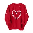 thumbnail image 2 of Uaswgudfs Women's Valentine's Day Crewneck Sweatshirt - Long Sleeve Casual Pullover , Valentine Graphic Top for Women, 2 of 5