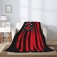 thumbnail image 2 of Gaeub Nautical American Flag Print Flannel Throw Blanket, Home Fleece Throw Blanket for Couch or Bed,Decorative Blankets,Lightweight Fuzzy Flannel Blanket-80"x60", 2 of 6