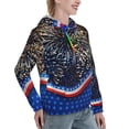 thumbnail image 6 of Lsque Fireworks Pattern Casual Women's Hoodie,Hooded Sweatshirt with Kangaroo Pocket,Pullover Hoodie with Eye-catching Drawstrings-XX-Large, 6 of 7
