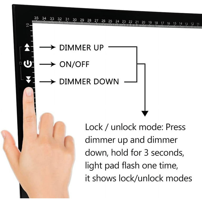 HSK B4 Light Pad Light Box 40 and 30 Centimeter Ultra Thin 5 Millimeter with 10 Watt LED Light