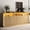 Oak, variant on 70" Wide Fluted Sideboard Buffet Cabinet with RGB LED Lights, Modern Wood Credenza with Adjustable Shelves, Power Outlet, Wood Credenza Storage Cabinet for Kitchen Dining Room