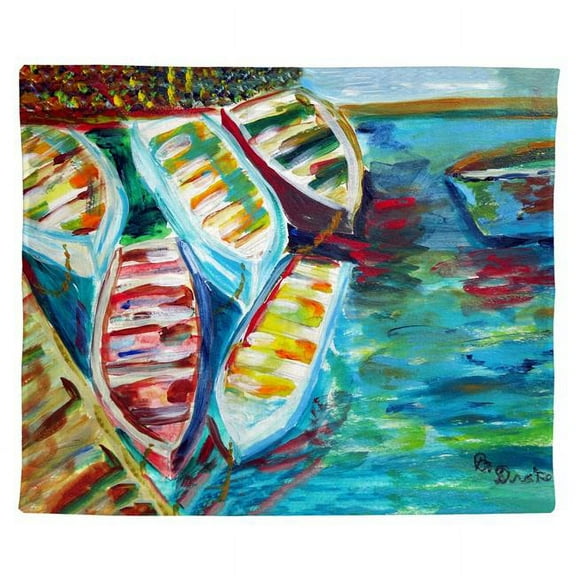 Betsy Drake TP1142 24 x 30 in. Six Rowboats Outdoor Wall Hanging
