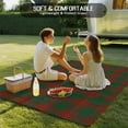 thumbnail image 5 of Fsddascl Christmas Outdoor Rug for Patio/Deck/Porch, Non-Slip Large Area Rug 6 x 9 Ft, Farmhouse Xmas Red Green Plaid Checkered Indoor Outdoor Rugs Washable Area Rugs, Reversible Camping Rug Carpet, 5 of 5