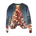 thumbnail image 4 of Byworldtasic Sweatshirts for Women Christmas Holiday Oversized Pullovers Fun Graphiprint Long Sleeve Gifts Shirt Hoodies Top, 4 of 5
