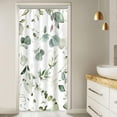 Stall Shower Curtain, Green Eucalyptus Small Shower Curtain Set for