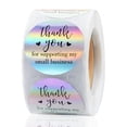 thumbnail image 1 of 1000 Piezas Etiquetas Adhesivas de Agradecimiento -3,81 Cm Redondas HolográFicas Thank You para Supporting My Small Business Etiquetas Engomadas, 1 of 5