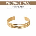 thumbnail image 7 of DESIGNICE Gold Bangles for Women Geometric Design Bangle Bracelets Opening Gold Arm Cuff for Women Sister Gifts Gold, 7 of 7