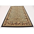 thumbnail image 4 of Unique Loom Animal de Collection Inspiré du Tapis Design Bordé de Guépard, 5 x 8 Pieds, Ivoire/noir, 4 of 5