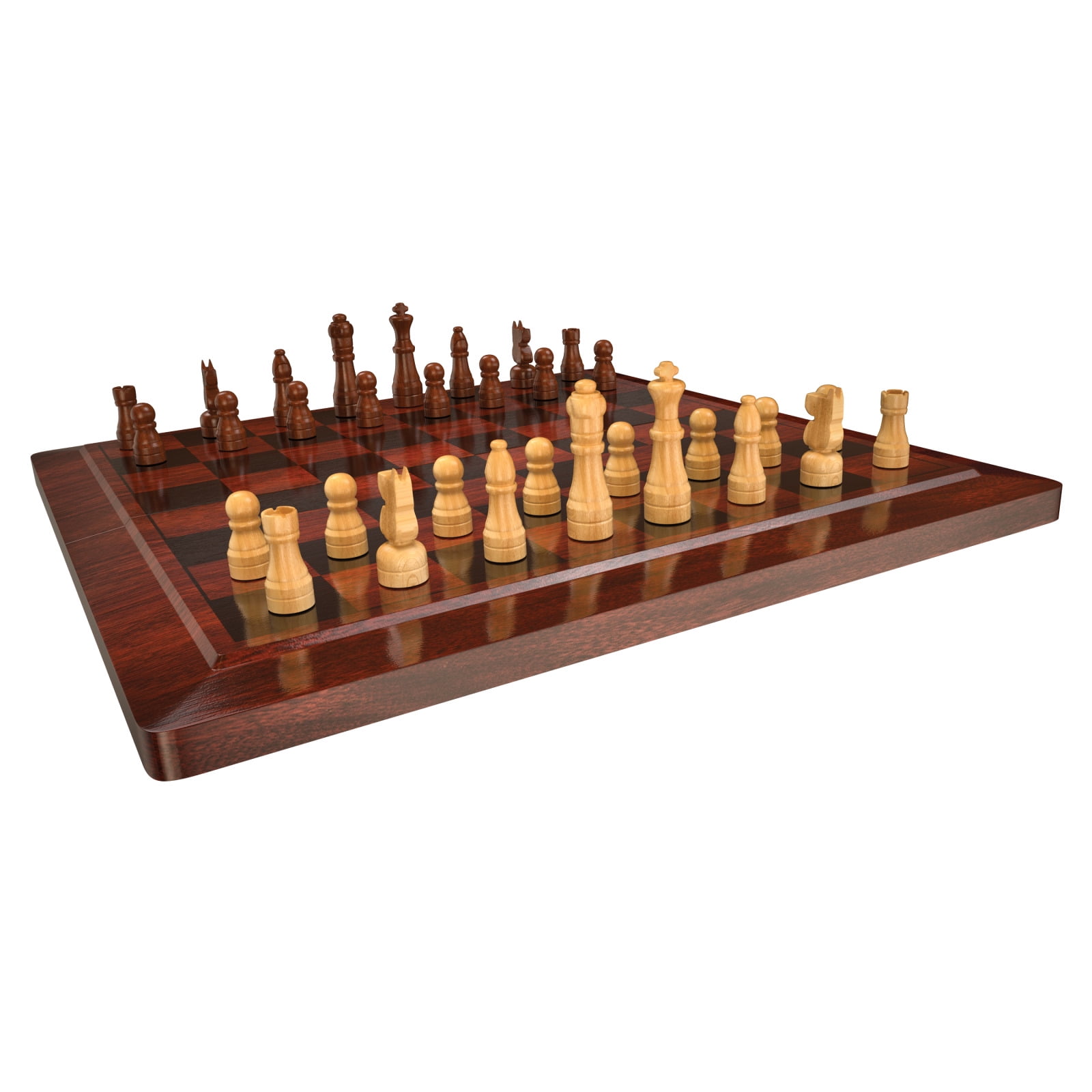  Mindful Classics, Chess Checkers Board Game Set with Bamboo  Wooden Box Family Board Games Eco-Friendly Gift, for Adults and Kids Ages 8  and Up : Toys & Games