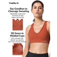 thumbnail image 2 of Sujetador deportivo Yvette High Impact, espalda cruzada, naranja y rojo L, 2 of 9