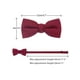 thumbnail image 3 of INSPIRE CHIC Conjunto de Pañuelo de Bolsillo para Hombre Corbata Sólida Colorida Conjuntos de Pajaritas Pre-atadas para Invierno Fiesta Burdeos, 3 of 6