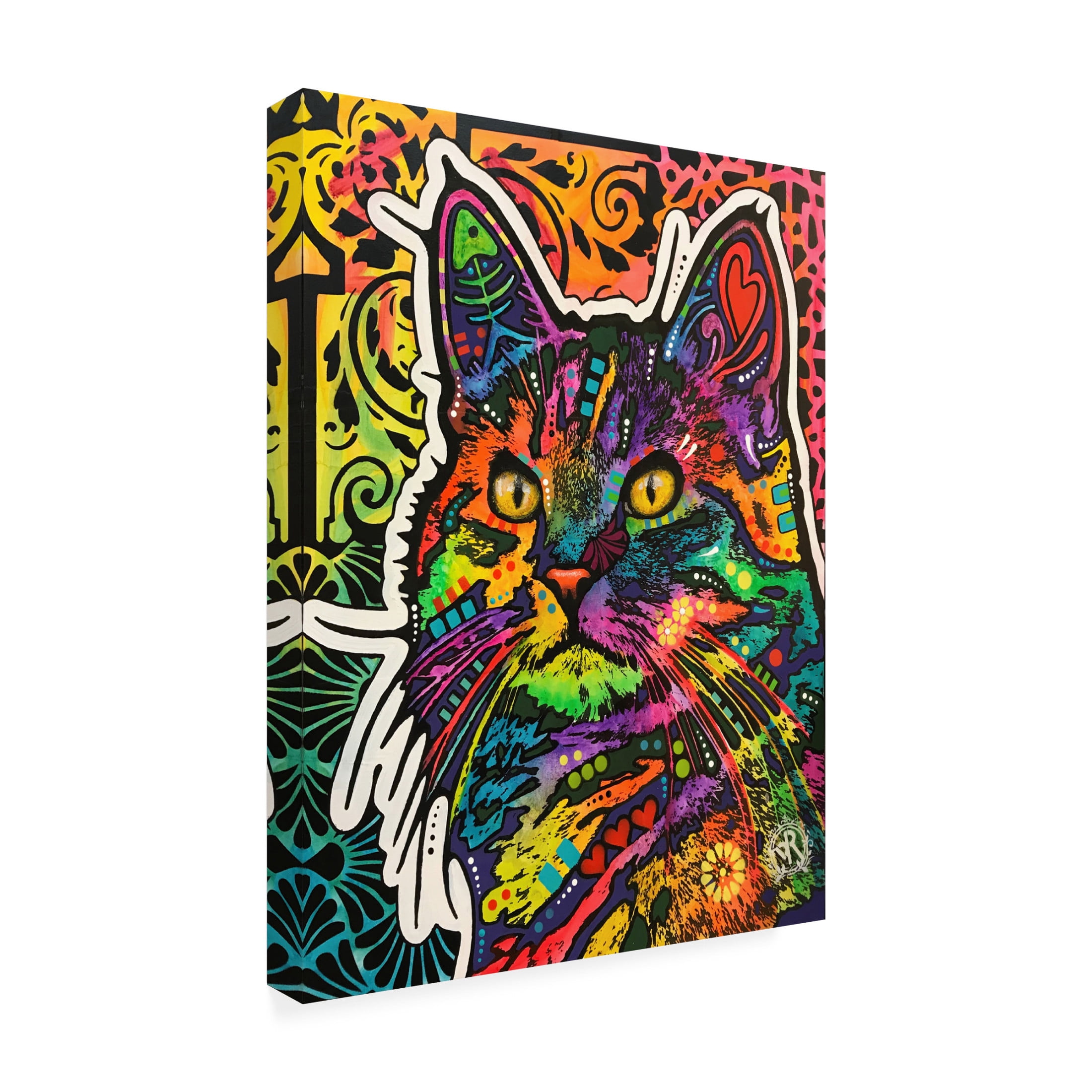 Canvas Wall Art - Dean Russo 'Necessity Cat' Wall Art for Living Room, Bedroom, or Office Décor by Trademark Fine Art - 18 x 24 Inches