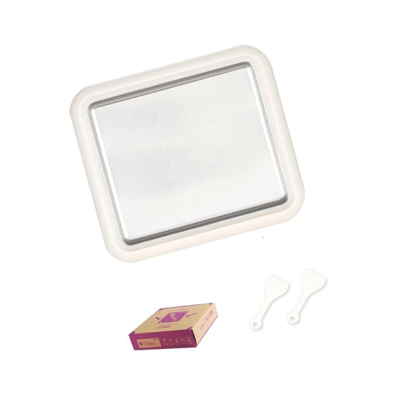 CEORPER Portable Cold Yogurt Maker Ice Tray Stainless Steel Ice Cream Maker Tray