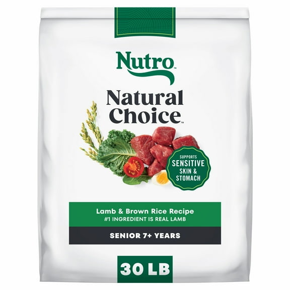 Nutro Natural Choice Senior Dog Food Dry Recipe Lamb & Brown Rice, 30 Lb Bag
