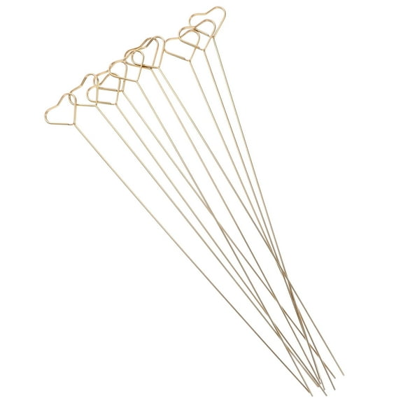 10 Pcs Gift Packaging Metal Card with Flowers Greeting Display Cards Golden