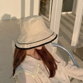 thumbnail image 3 of CoCopeanut Topi Matahari Baru Topi Ember Lipat Musim Panas untuk Wanita Topi Pelindung Matahari Luar Ruangan Topi Berburu Memancing Katun Anti-UV Pinggiran Lebar Topi Pelindung Matahari, 3 of 6