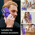 thumbnail image 5 of TECH CIRCLE Case for Galaxy A53 5G, Premium Plastic/TPU Hard Case with Sturdy View Kickstand Military Drop Shockproof Protective Rugged Slim Back Cover Shell for Galaxy A53 5G 6.5" 2022,Purple, 5 of 8