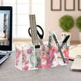 thumbnail image 4 of Pretty Bears Acrylic Pencil Pen Holder Cup 4 Compartments Desktop Organiser 7.87"x2.78"x3.54", 4 of 7