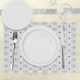 thumbnail image 3 of Ambesonne Black and White Place Mats Set of 4, Modern Squares, Standard Size, White Black, 3 of 6