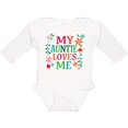 thumbnail image 3 of Inktastic My Auntie Loves Me Girls Girls Long Sleeve Baby Bodysuit, 3 of 5