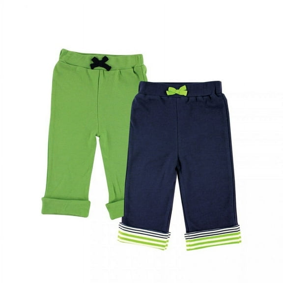 Yoga Sprout Baby Boy Cotton Pants 2pk, Turtle, 0-3 Months