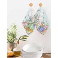 thumbnail image 2 of Cute Easter Bunny Kitchen Dish Towels for Drying Dishes Set of 4, Eucalyptus Leaves Colorful Eggs Teal Waffle Weave Microfiber Hand Tea Bathroom Towels Quick Dry & Absorbent Towel 12x12, 2 of 7