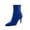 Blue, variant on Women's Sock Boots, Vintage Style Pointy Slim High Heel Ankle, Pull-On Mid-Calf Casual Stiletto High Heel Pointy Toe Boots for Women, 5