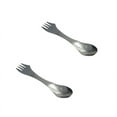 thumbnail image 2 of Easeky 2-Piece Titanium Spork Utensil Combo, 3-In-1 Fork And Spoon for Outdoor, Picnic, And Camping, Polished Surface, Non-Corrosive, Dishwasher Safe, Lightweight And Durable, 2X Spoons, 2 of 3